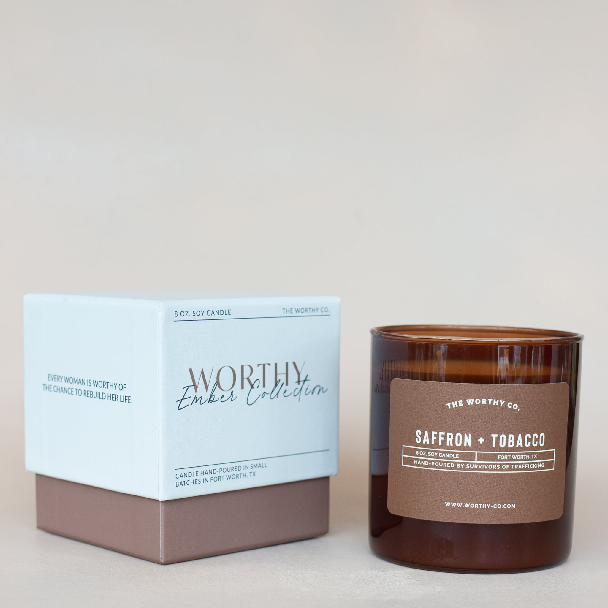 ember and tobacco candle Ember Candle: Saffron + Tobacco